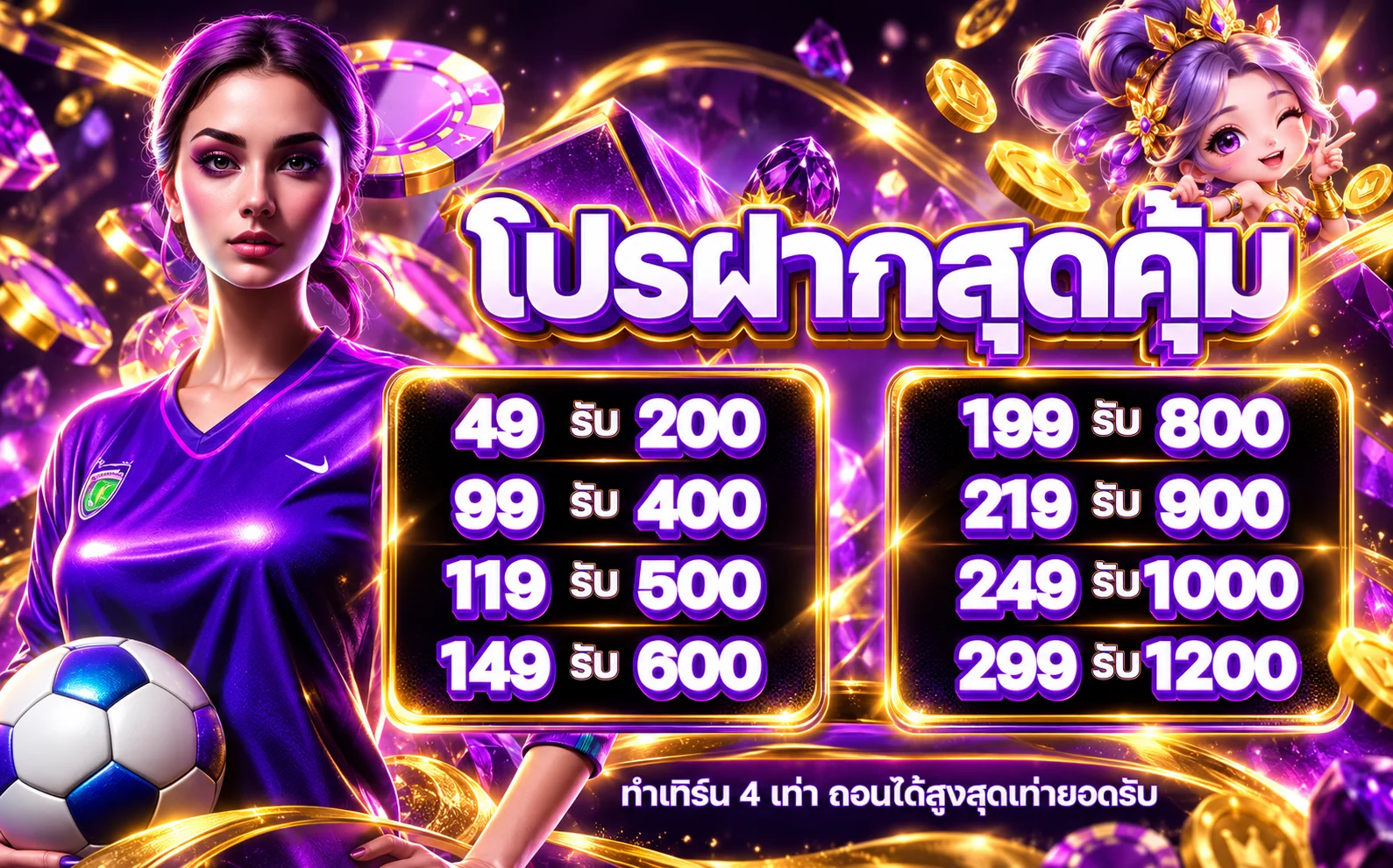 โปรโมชั่น NOVAMAX โทนม่วงทองสำหรับผู้เล่นออนไลน์